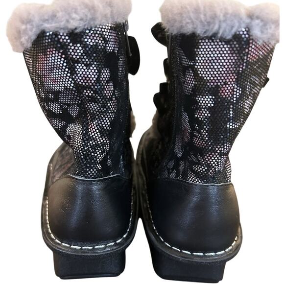 Alegria Twisp Dame TWI-579 Leather and Faux Fur Boots Size 5 Comfort - Picture 4 of 6